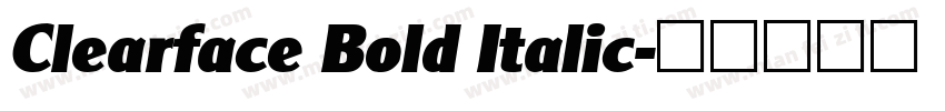 Clearface Bold Italic字体转换